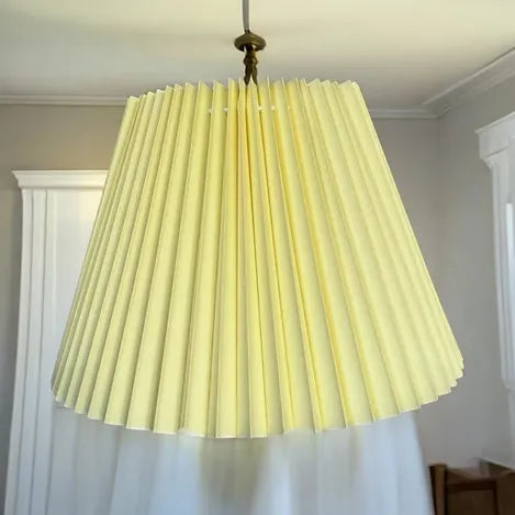 Pale Yellow Accordian Shade