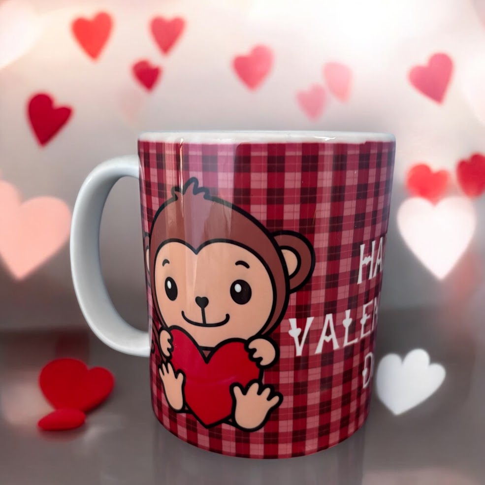 Monkey Valentines Day Mug